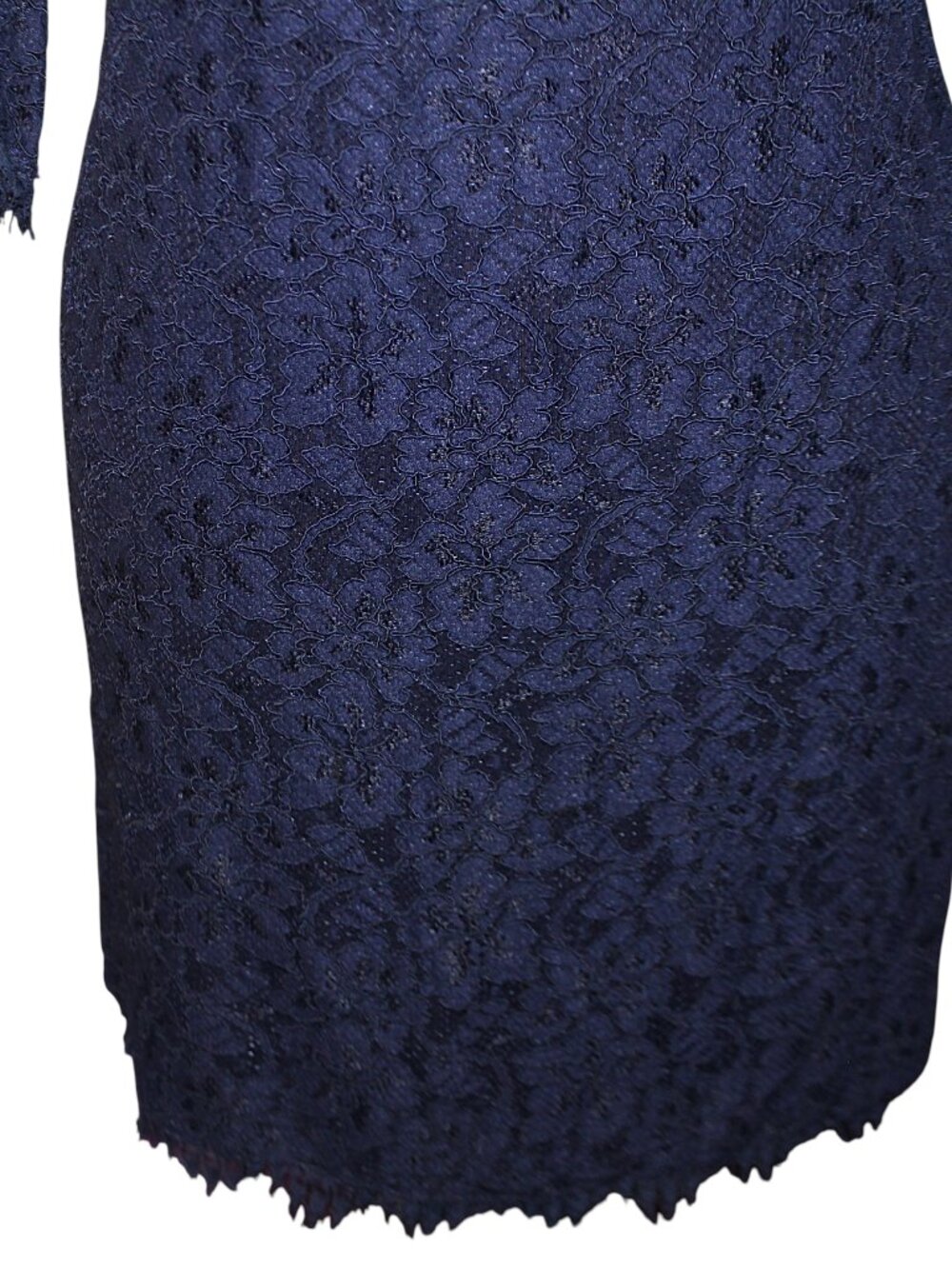 DVF Diane von Furstenberg Zarita Navy Blue Lace Dress Sz 4 - Picture 4 of 13